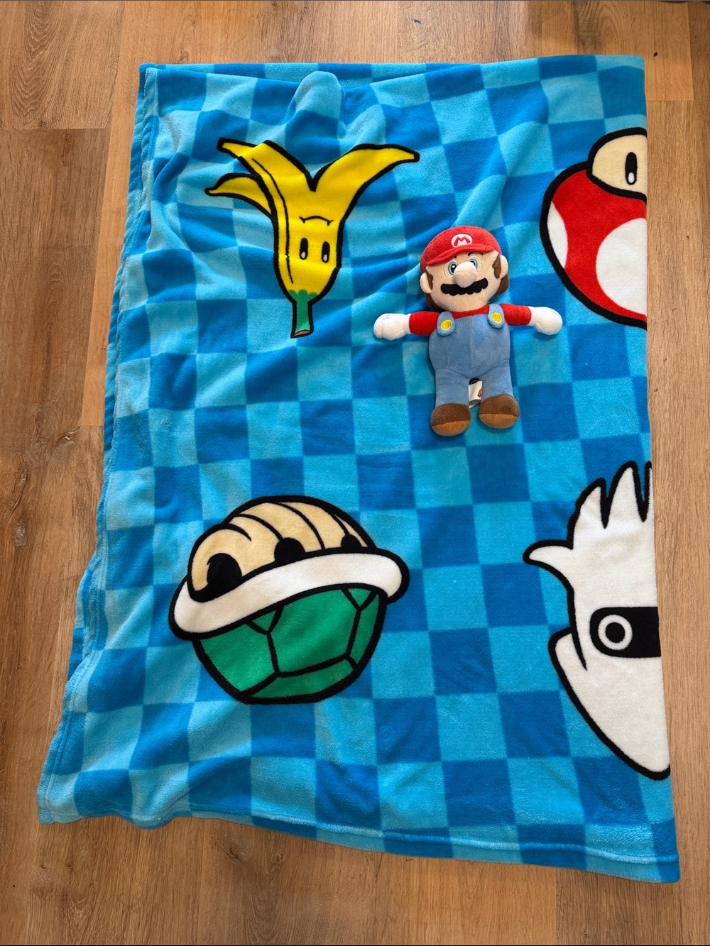 Nintendo Mario Large Plush blanket and Mario stuffy